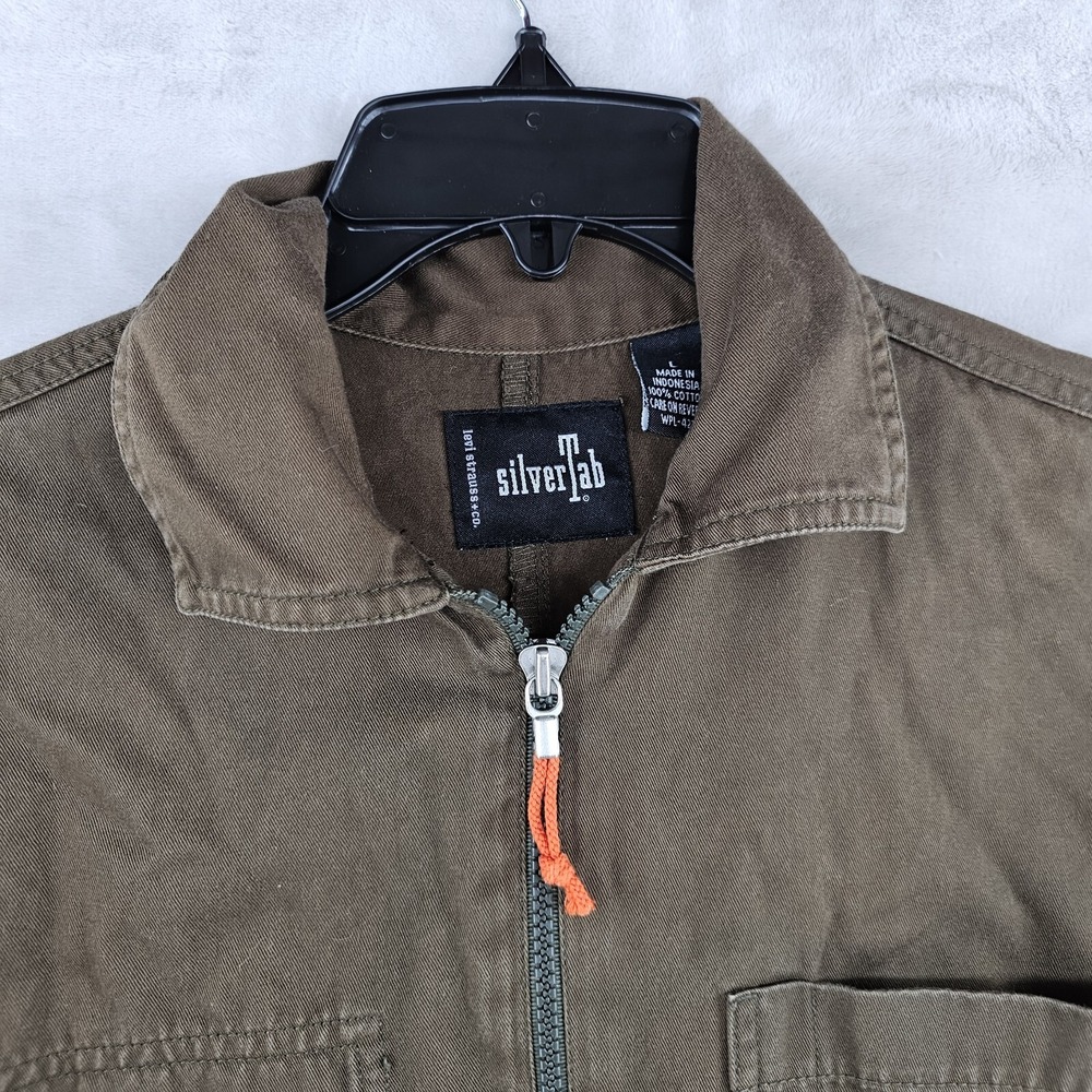 Levi's SilverTab Jacket Mens Large Brown Vintage Full Zip Utility Workwear - Picture 2 of 9